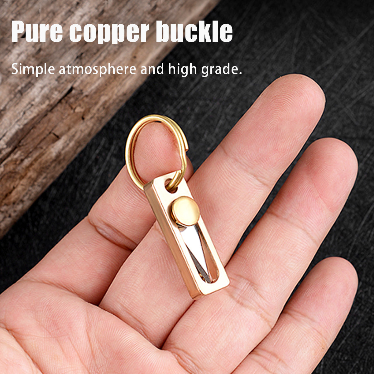 2pcs Mini Brass Pocket Multi-Tool Knife Set, Portable Utility & Craft Blade, Perfect for Keychain/Bag Charm/Pendant, Ideal for Outdoor Camping, Party Gifts, Parcel Opening, Emergency Cutting & EDC Tasks