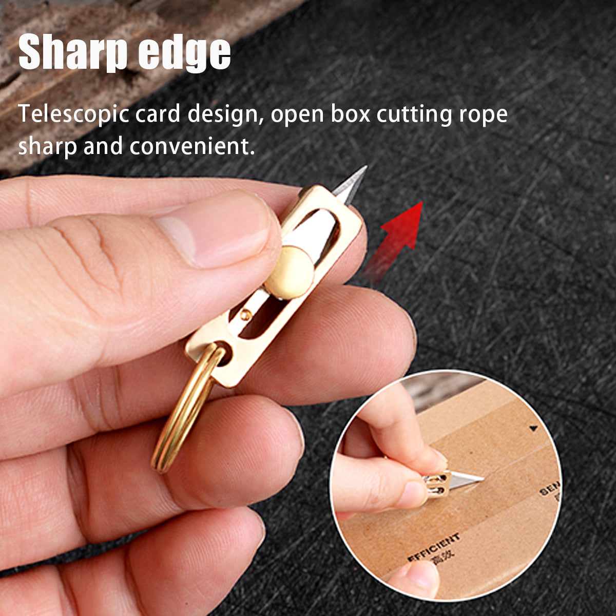 2pcs Mini Brass Pocket Multi-Tool Knife Set, Portable Utility & Craft Blade, Perfect for Keychain/Bag Charm/Pendant, Ideal for Outdoor Camping, Party Gifts, Parcel Opening, Emergency Cutting & EDC Tasks