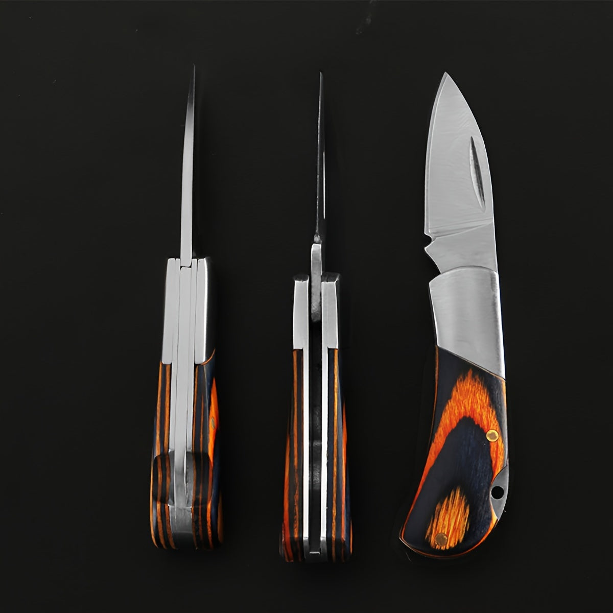 2pcs Mini Stainless Pocket Knife - Compact & Durable - Perfect for Outdoor Adventures & Everyday Use - Pocket folding knife with Keychain Pendant for Precision Cutting -Premium Quality