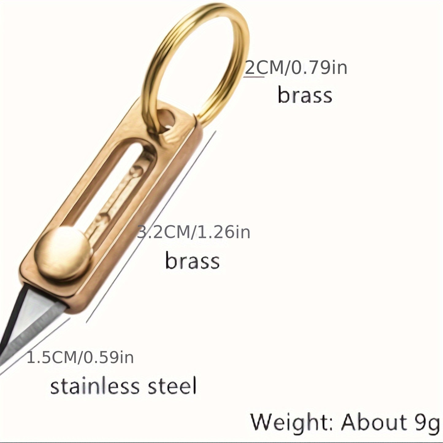 2pcs Mini Brass Pocket Multi-Tool Knife Set, Portable Utility & Craft Blade, Perfect for Keychain/Bag Charm/Pendant, Ideal for Outdoor Camping, Party Gifts, Parcel Opening, Emergency Cutting & EDC Tasks