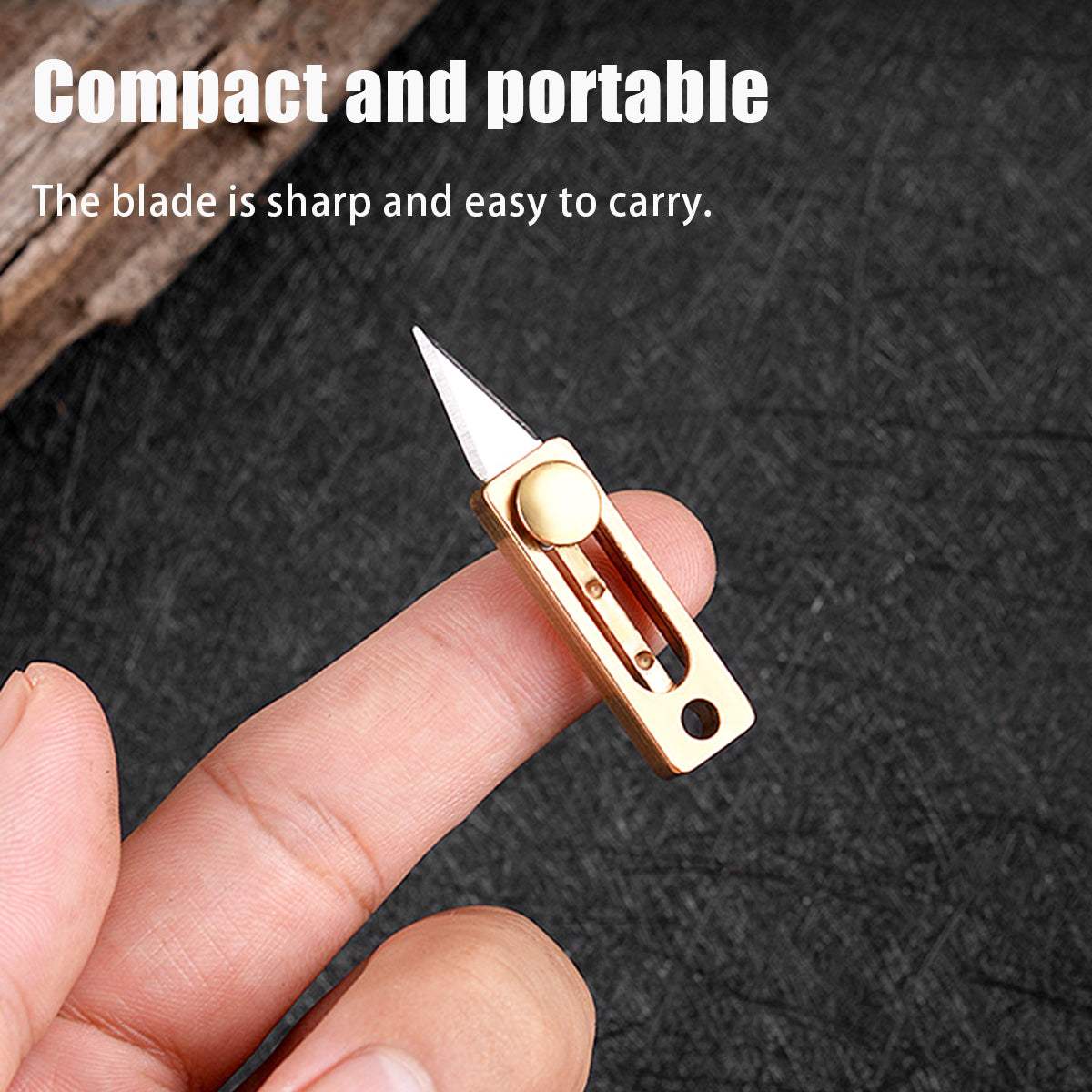 2pcs Mini Brass Pocket Multi-Tool Knife Set, Portable Utility & Craft Blade, Perfect for Keychain/Bag Charm/Pendant, Ideal for Outdoor Camping, Party Gifts, Parcel Opening, Emergency Cutting & EDC Tasks