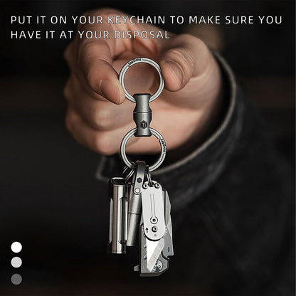 2pcs Men's Compact Outdoor Camping Stainless Steel Mini Folding Knife, Portable Pocket Knife & Keychain Pendant, Unboxing & Parcel Opening Tool, Household Multi-purpose Utility Blade