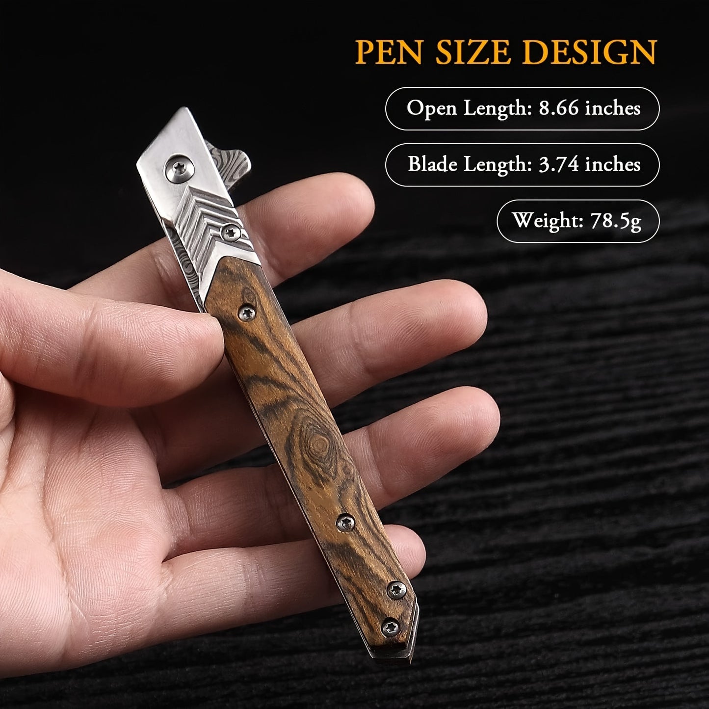 Pocket Knife for Men, Tanto Folding Knife with Sheath, EDC Knifes, Slim Gentleman's Knife, Cool Knives for Men Everyday Carry Outdoor