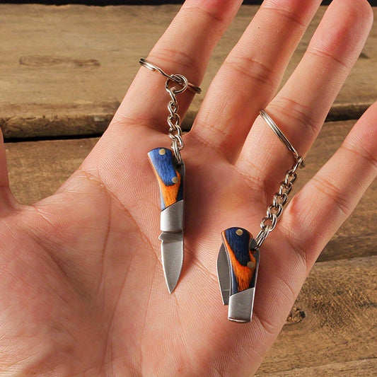 2pcs Mini Stainless Pocket Knife - Compact & Durable - Perfect for Outdoor Adventures & Everyday Use - Pocket folding knife with Keychain Pendant for Precision Cutting -Premium Quality