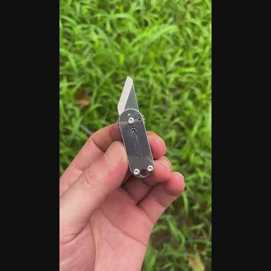 2pcs Men's Compact Outdoor Camping Stainless Steel Mini Folding Knife, Portable Pocket Knife & Keychain Pendant, Unboxing & Parcel Opening Tool, Household Multi-purpose Utility Blade